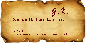 Gasparik Konstantina névjegykártya